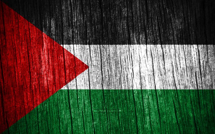 4k, palestinas flagga, palestinas dag, asien, flaggor med trästruktur, palestinsk flagga, palestinska nationella symboler, asiatiska länder, palestinska flaggan, palestina
