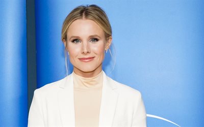 kristen bell, actrice américaine, photoshoot, veste blanche, hollywood, actrices populaires, belles femmes