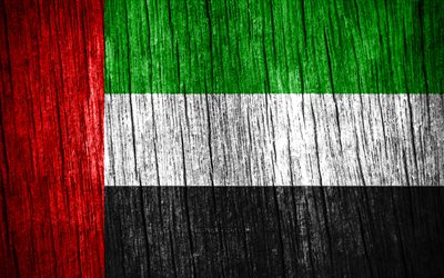 4k, bandiera degli emirati arabi uniti, giorno degli emirati arabi uniti, asia, bandiere di struttura in legno, simboli nazionali degli emirati arabi uniti, paesi asiatici, emirati arabi uniti