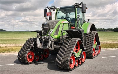 fendt 722 vario, chenilles, tracteurs 2022, machines agricoles, tracteur vert, concepts agricoles, fendt