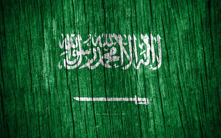 4k, saudiarabiens flagga, saudiarabiens dag, asien, trästrukturflaggor, saudiarabiens nationella symboler, asiatiska länder, saudiarabien