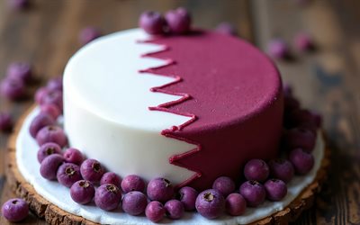 bandera de qatar pintada en pastel, 4k, bandera de qatar, hornada, katar, pastel con bayas, pastel con la bandera de qatar, día de qatar