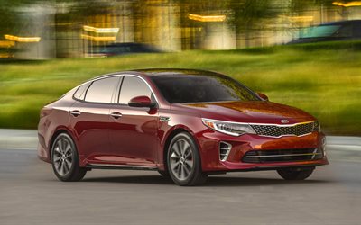 2016, kia, optima, speed, red, in motion