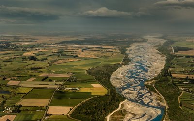 paesaggio, campo, fiume, waimakariri, canterbury, nuova zelanda, waimakarir, canterburyjpg
