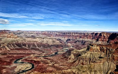 gran canyon, usa, the grand canyon, desert, rock, valley, the colorado river, colorado river