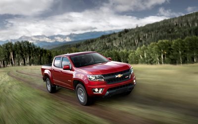 chevrolet, colorado, 2015, pickups, speed, in motion