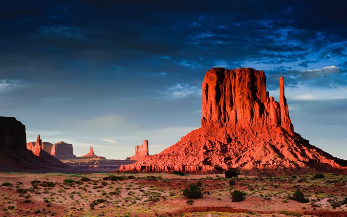 scottsdale, sunset, usa, arizona, arizona, rock, desert