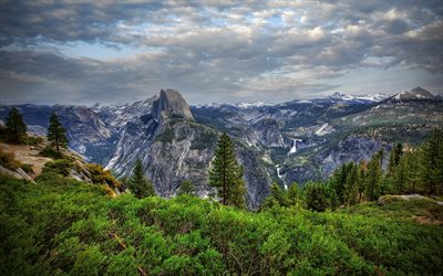 california, el valle de yosemite, en estados unidos, los bosques, las montañas, estados unidos