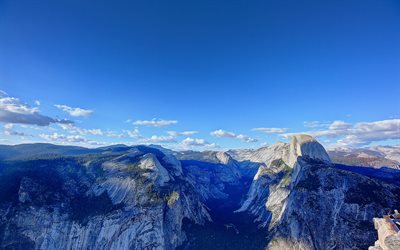 landscape, the tops of the mountains, usa, glacier point