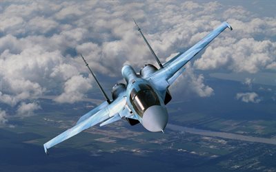 ytterback, himlen, su-34, fighter