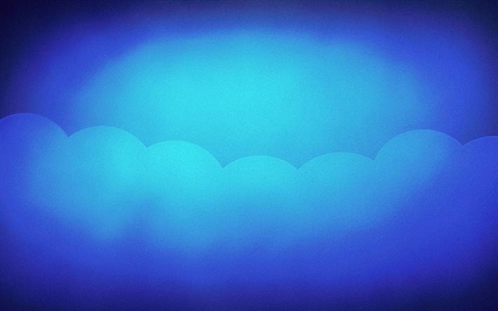 clouds, abstraction, blue background
