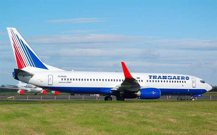 बोइंग बोइंग 737-800, transaero, यात्री विमान, हवाई अड्डा