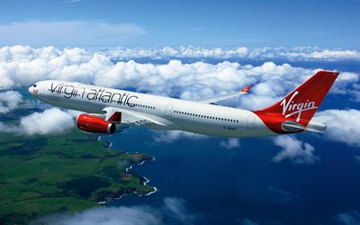 Virgin Atlantic, 旅客機, エアバスa330-300, にエアバスa330-300