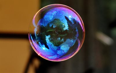 reflection, soap bubble, creative