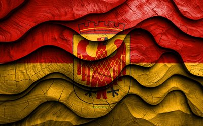 4k, bandiera di potsdam, città della germania, bandiere in legno con onde 3d, giorno di potsdam, germania, bandiera in legno di potsdam, città tedesche, potsdam