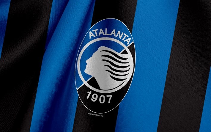 أتالانتا قبل الميلاد, الإيطالي لكرة القدم, أزرق أسود العلم, شعار, نسيج, بيرغامو, إيطاليا, كرة القدم, أتالانتا FC