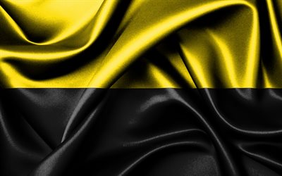 bandera barrancabermeja, 4k, ciudades colombianas, banderas de tela, día de barrancabermeja, bandera de barrancabermeja, banderas de seda onduladas, colombia, ciudades de colombia, barrancabermeja
