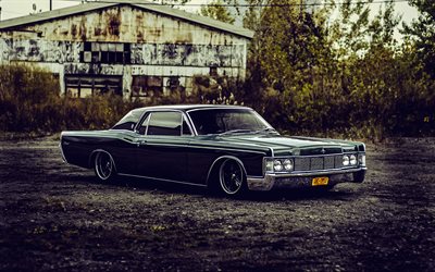 Lincoln Continental, 1965, retro cars, exterior, front view, Continental 1965, american vintage cars, Lincoln