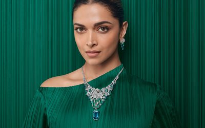 deepika padukone, retrato, sessão de fotos, atriz indiana, vestido verde, inventar, mulher bonita, bollywood, estrela indiana