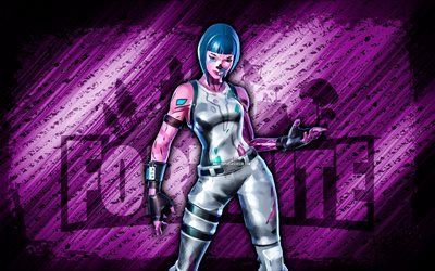 ghoul wonder fortnite, 4k, fondo diagonal púrpura, arte grune, fortnita, obra de arte, piel de la maravilla de ghoul, personajes de fortnite, maravilla de ghoul, fortnite ghoul wonder skin