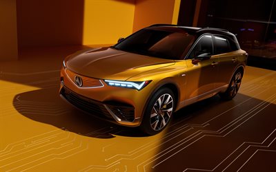 acura zdx tip s, 4k, farlar, 2025 araba, geçitler, altın acura zdx, hareket bulanıklığı, acura zdx, 2025 acura zdx, japon arabaları, acura