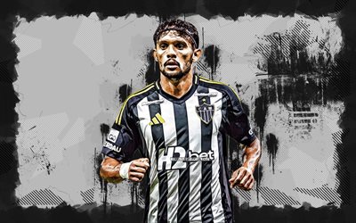 4k, gustavo scarpa, sfondo di grunge bianco, atletico mineiro, serie brasiliana a, calciatori brasiliani, gustavo scarpa 4k, calcio, club atletico mineiro, atletico mg, ca mineiro, camma, gustavo scarpa atletico mineiro