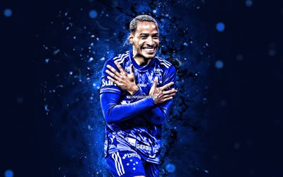 4k, matheus pereira, fondo abstracto azul, cruzeiro fc, serie brasileña a, luces neones azules, futbolistas brasileños, matheus pereira 4k, fútbol americano, fútbol, cruzeiro esporte clube, matheus pereira cruzeiro