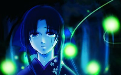 kaoru kamiya, noche, rurouni kenshin, personajes de anime, kimono, kamiya kaoru, samurai, manga, kaoru kamiya rurouni kenshin