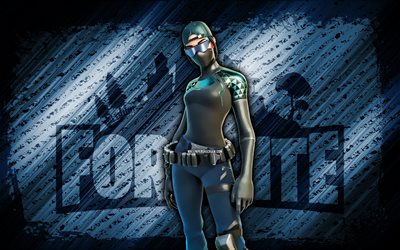 Dark Scarlet Commander Fortnite, 4k, blue diagonal background, grunge art, Fortnite, artwork, Dark Scarlet Commander Skin, Fortnite characters, Dark Scarlet Commander, Fortnite Dark Scarlet Commander Skin