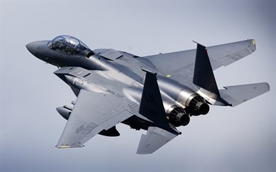 mcdonnell douglas f 15e strike eagle, 4k, combattenti volanti, us air force, combattimento da combattimento, f 15, aereo da combattimento, turbine, esercito americano, aereo, aviazione militare, f 15e strike eagle, mcdonnell douglas