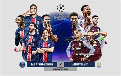 paris saint germain vs aston villa fc, 2025, 4k, 2025 uefa champions league, paris saint germain, psg, aston villa fc, match de football, psg vs aston villa, football, ligue des champions, uefa, match d'aperçu, aston villa