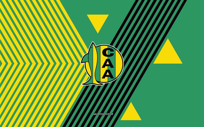 club atlético aldosivi logo, 4k, equipo de fútbol argentino, fondo de líneas verdes amarillas, club atlético aldosivi, división argentina primaria, argentina, arte de línea, club atlético aldosivi emblema, fútbol americano