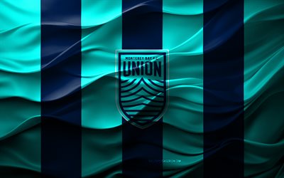 4k, monterey bay fc  logo, turkoosi sininen 3d  tausta, usl, monterey bay fc  tunnus, amerikan jalkapallojoukkue, monterey bay fc  lippu, 3d  rakenne, usl  mestaruus, yhdysvallat, monterey bay fc, jalkapallo, monterey bay