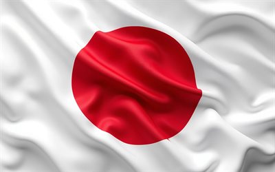 4k, japansk sidenflagga, tyg vågiga flaggor, asiatiska länder, japans flagga, asien, japan 3d flagga, japansk flagga, japan, japans dag, japanska nationella symboler