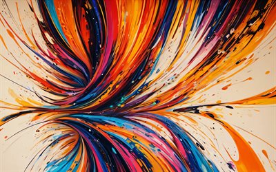 4k, منحنيات ملونة, الفن الرجعية, موجات مجردة, مبدع, بقع الطلاء, التجريد الملونة, موجات مجردة ملونة, خلفية متموجة مجردة, منحنيات مجردة, عمل فني, خطوط ملونة, خلفيات مجردة