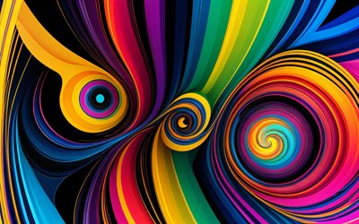 4k, vórtice abstracto, abstracciones, creativo, anillos, fondo espiral abstracto, ondas abstractas, fondos abstractos, espirales, fondos ondulados