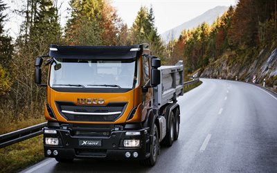 iveco stralis x-방법, 2018, 슈로더, 6x2, 새로운 트럭, 건설 기계, 교통, iveco