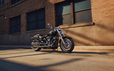 हार्ले डेविडसन फैट बॉय, 4k, गली, 2026 बाइक, सुपरबाइक, 2026 हार्ले डेविडसन फैट बॉय, अमेरिकी मोटरसाइकिलें, हार्ले डेविडसन