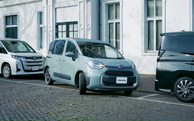 2026, toyota sienta, 4k, vue de face, extérieur, fourgon sous compact, toyota sienta bleue, nouvelle toyota sienta 2026, voitures japonaises, toyota