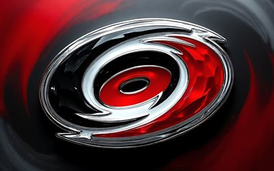 Carolina Hurricanes crystal logo, 4k, red background, NHL, Carolina Hurricanes logo, Carolina Hurricanes emblem, USA, Carolina Hurricanes, hockey