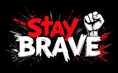 हिम्मत बनायें रखें, 4k, काली पृष्ठभूमि, ग्रंज कला, मजबूत रहो बुलबुला, मजबूत रहो कला, बंद मुट्ठी वाला हाथ, मजबूत अवधारणाएँ रखें, मजबूत टी शर्ट कला बने रहें, मजबूत भित्तिचित्र बने रहें