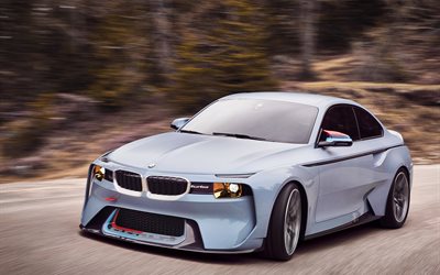 movement, BMW 2002 Hommage Concept, supercars, coupe, blue bmw