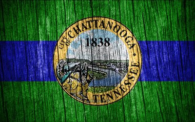 4K, Flag of Chattanooga, american cities, Day of Chattanooga, USA, wooden texture flags, Chattanooga flag, Chattanooga, State of Tennessee, cities of Tennessee, US cities, Chattanooga Tennessee