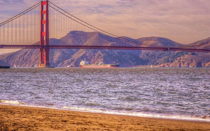 سان فرانسيسكو, ca, البوابة الذهبية, الجسر, كاليفورنيا, الولايات المتحدة الأمريكية