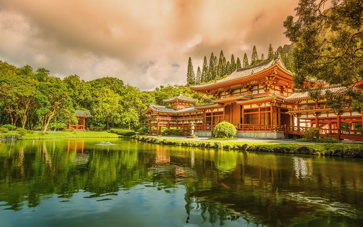 oahu, chinesische tempel, hawaii