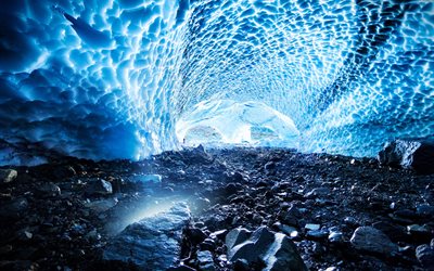 washington, ABD, buz mağaraları, taş