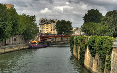 paris, hay, france, channel, river seine