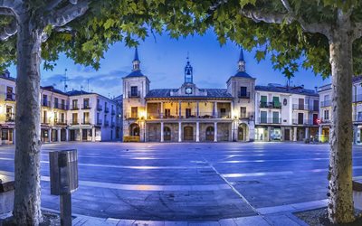 İspanya, evi, Belediye Sarayı, osma-ciudad de gece burgo de osma