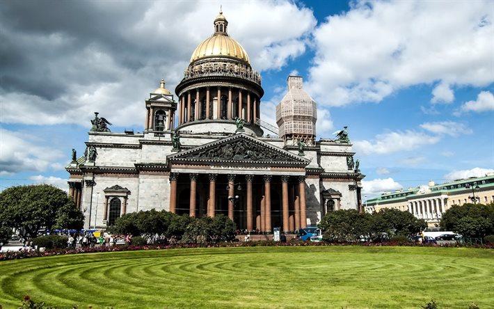 st petersburg, russland, peter, st isaac ' s cathedral, hdr
