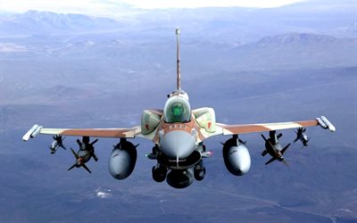 Şahin, jet, kavga savaşan Şahin, F-16, havada, bomba, füze, ф16